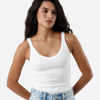 Regata básica feminina canelada off white