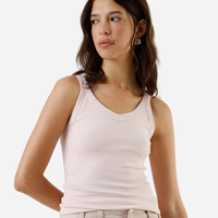 Regata básica feminina canelada rosa