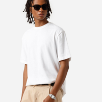 Camiseta relaxed masculina de algodão coolmax branca