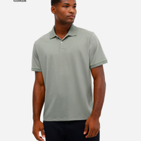Polo comfort masculina manga curta coolmax verde