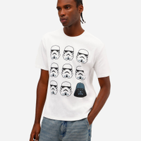 Camiseta masculina manga curta star wars off white