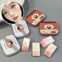 HERORANGE Delicate Smooth Blush Square Iron Box Monochrome Blush Cream Color Natural Rouge Blush Mud