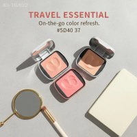 HERORANGE Delicate Smooth Blush Square Iron Box Monochrome Blush Cream Color Natural Rouge Blush Mud
