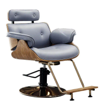 Internet celebrity hair salon lift rotating beauty solid wood barber chair