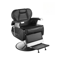 Black Barber Specific Hydraulic Lifting Salon Rotating Lounge Chair, Comfortable Hairdressing Equipment Chair