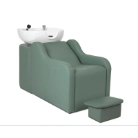 Modern Hair Salon Shampoo Bowl Massage Shampoo Chair Salon Furniture Backwash Units Hair Washing Chair with Basin Traditional