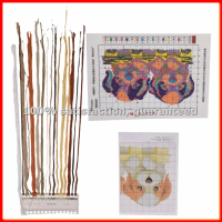 DIY Hand Knitting Print Set Embroidery Set 11CT Two Puppy Patterns 46 * 32cm Home Decoration-A68X