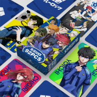 50-96PCS Blue Lock Anime Laser Lomo Cards - Cartoon Character Holographic Photocard Kawaii Stationery Gift