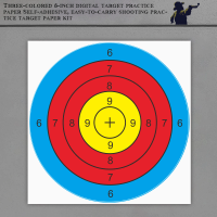 20Pcs 6inch Three-Color Circular Target Stickers for Shooting Practice, Shooting Target Training Supplies Stickers, Shooting Target Labels (Can Be Used for Real Gun Practice and Airgun Practice)