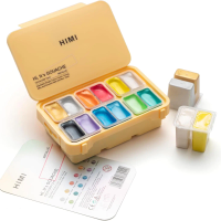 12 Colors Metallic Jelly Gouache Paint Set, Non-Toxic for Canvas and Paper, Travel-Friendly Art Supplies