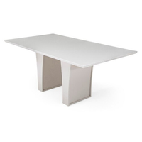 Mesa de Jantar 6 Lugares Moderna Herval Lisboa, Madeira Off White, 75x180x100 cm