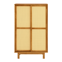 Estante 2 Portas De Correr Com Palhinha 80 Cm X 1,33 M Palhandi