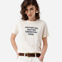 Camiseta feminina de algodão estampada amarela