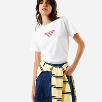 Camiseta feminina estampada off white