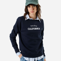 Blusão feminino de moletom palm springs califórnia azul