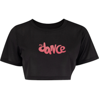 Blusa Cropped Feminina Fit Dance Manga Curta