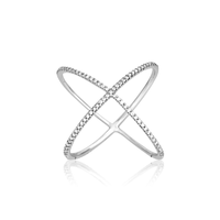 Anel em Ouro Branco com Diamante