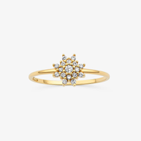 Anel com Diamantes em Ouro Amarelo 18k