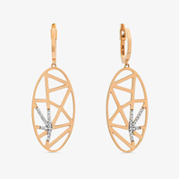 Brinco em Ouro Rosé com Diamante