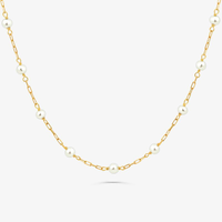 Colar Pérolas em Ouro Amarelo 18k - 45 cm