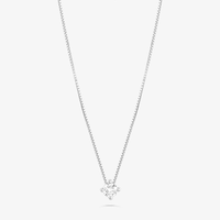 Colar Solitário com 30 Pontos de Diamantes em Ouro Branco 18k