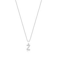 Pingente Letra Z com Diamante em Ouro Branco 18k