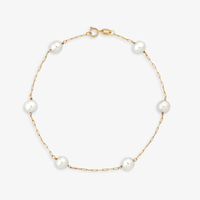 Pulseira com Pérola em Ouro Amarelo 18k - 18 cm