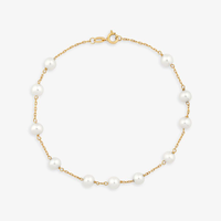 Pulseira com Pérola em Ouro Amarelo 18k - 18 cm