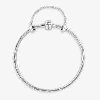 Pulseira Maleável Em Prata 925 Com Fecho Tradicional - 18 cm