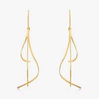 Brinco Fitas em Ouro Amarelo 18k