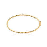 Pulseira Rígida Torcida em Ouro Amarelo 18k