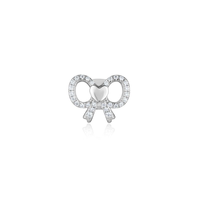 Charm Laço Cravejado em Prata 925