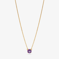 Colar em Ouro Amarelo com Topázio Roxo