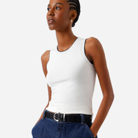 Regata feminina de tricot off white