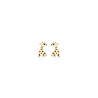 Brinco Infantil Girafa em Ouro Amarelo 18k