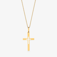 Pingente Cruz Vazada em Ouro Amarelo 18k