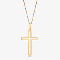 Pingente Cruz Vazada em Ouro Amarelo 18k