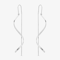 Brinco Fitas em Ouro Branco 18k