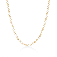 Corrente Elos em Prata 925 com Banho de Ouro Amarelo 18k - 45cm