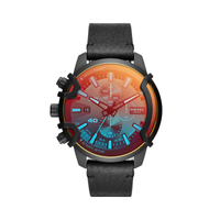 Relogio Diesel Masculino em Couro Preto
