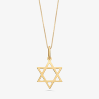 Pingente Estrela de Davi em Ouro Amarelo 18k