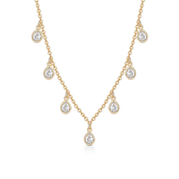 Colar Cravejado em Prata 925 com Banho de Ouro Amarelo 18k