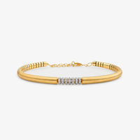 Pulseira com Diamantes em Ouro Amarelo 18k - 17cm