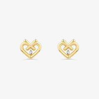Brinco em Ouro Amarelo com Diamante