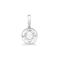 Charm Cancêr Cravejado em Prata 925
