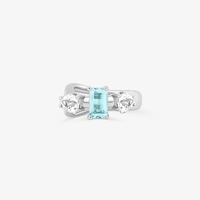 Piercing com Safira e Topázio Azul em Prata 925