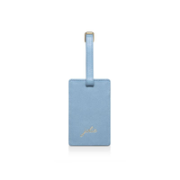 Tag para Mala em Couro Azul Céu