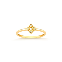 Anel com Diamantes em Ouro Amarelo 18k
