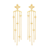 Brincos com Diamantes, em Ouro Amarelo 18K