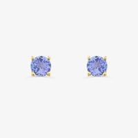 Brinco com Tanzanita, em Ouro Amarelo 18K